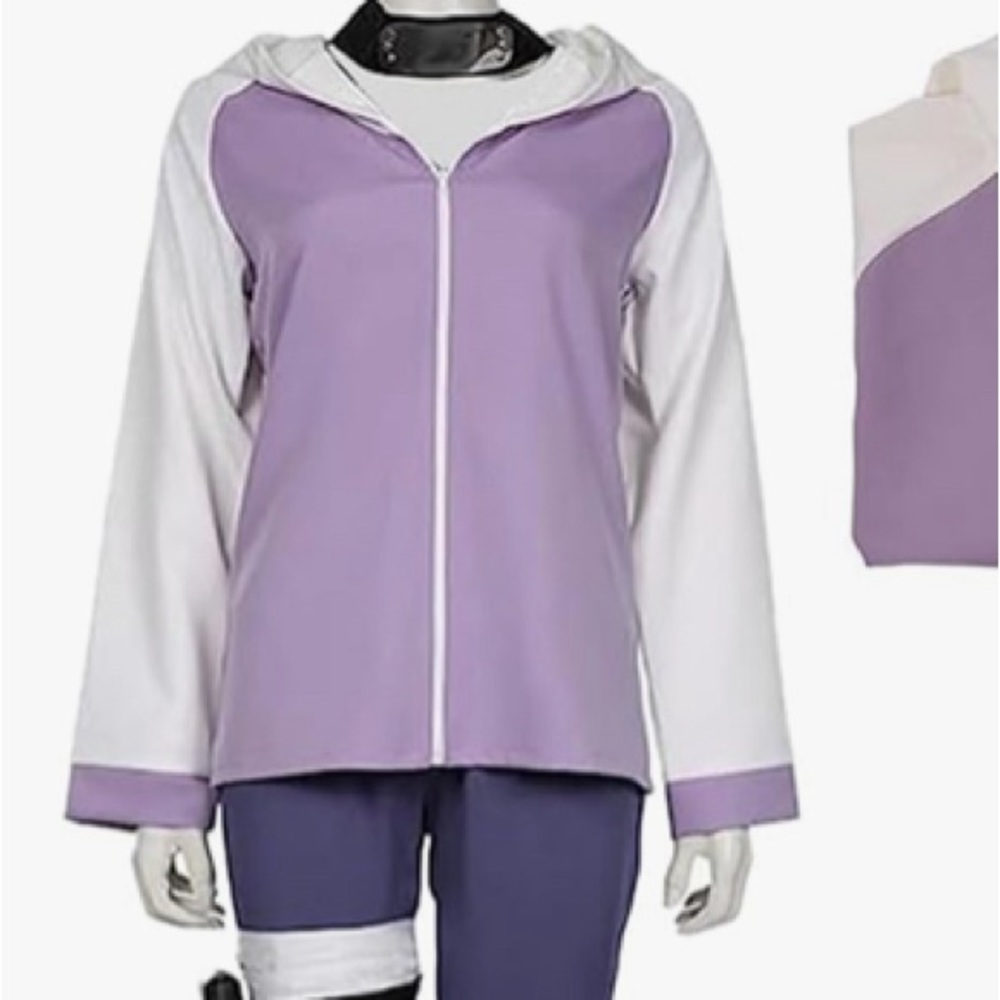 Cosplay jacket. The purple in the second picture is how it actually looks.